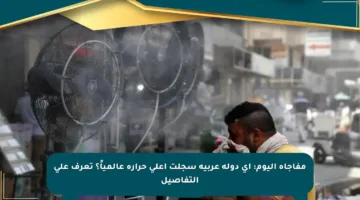 مفاجأة اليوم: أي دولة عربية سجلت أعلى حرارة عالمياً؟ تعرف على التفاصيل